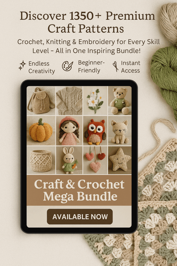 The Ultimate +1350 Crochet Pattern Bundle 100% Original, Designed by Creators!
