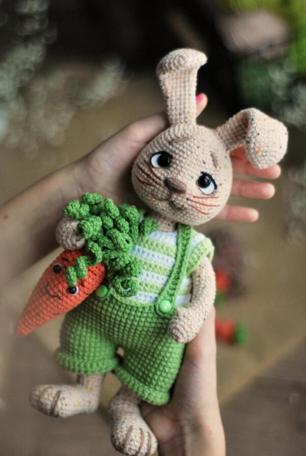 🐰🥕 Spring Bunny Crochet Pattern – Poseable Amigurumi with Clothes & Carrot Accessories🌼🧶 - Image 13