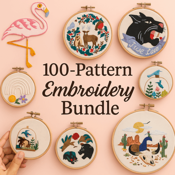 The Ultimate Embroidery Collection: +100 Patterns & FREE Guide to Elevate Your Creativity - Image 2