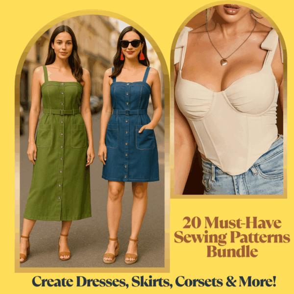 ✨ 20-in-1 Sewing Pattern Bundle – Dresses, Skirts, Corsets & Jumpsuits | PDF Download - Image 3