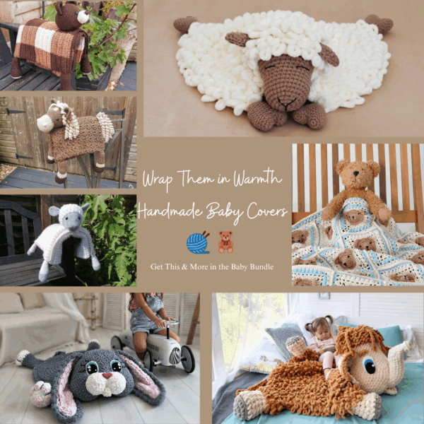 🐻 Cozy Bear Baby Blanket Crochet Pattern – Granny Square Blanket with Beads & 3D Ears - Image 3