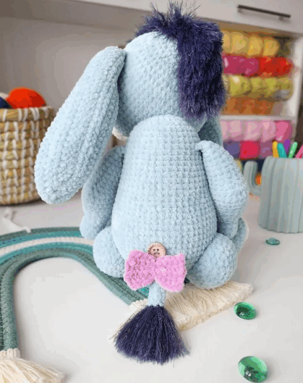 🧸 Donkey Amigurumi Crochet Pattern – Poseable Plush with Jointed Limbs, Mane & Bowtie - Image 5