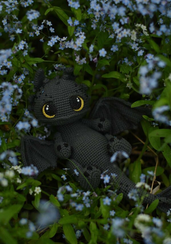 🐉 Mythical Dragon Crochet Pattern – Poseable Fantasy Creature with Wired Wings & Sculpted Details - Image 8