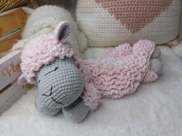 🐑 Baby Sheep Lovey Crochet Pattern – Soft & Sweet Security Blanket with Plush Head and Legs - Image 7