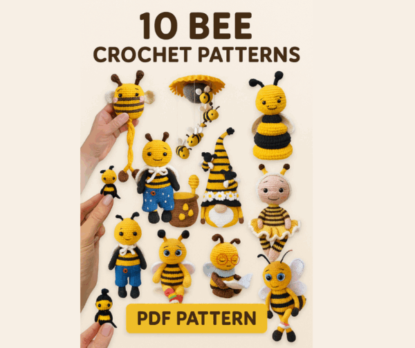 🐝 Bee Happy Bundle  +10 Amigurumi Patterns for Sweet Creations🐝