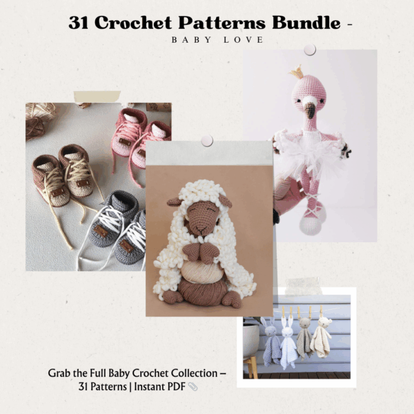 🐻 Cozy Bear Baby Blanket Crochet Pattern – Granny Square Blanket with Beads & 3D Ears