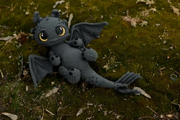 🐉 Mythical Dragon Crochet Pattern – Poseable Fantasy Creature with Wired Wings & Sculpted Details - Image 2