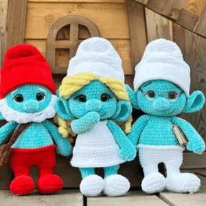 💙 The Blueberry Family – Amigurumi Crochet Pattern (Dad, Daughter & Son)