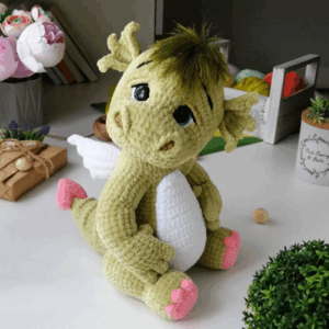 🐉 Ember the Dragon – Amigurumi Crochet Pattern (Cute Fantasy Plush)