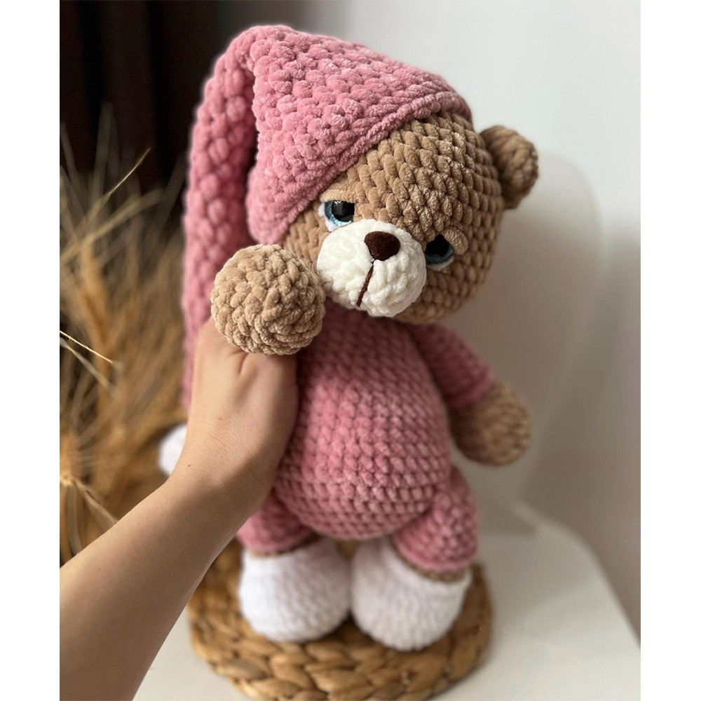 🌙 Sleepytime Teddy – Amigurumi Crochet Pattern (Bear with Pajamas & Cap) - Image 12